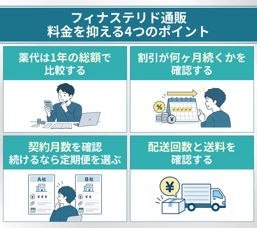 フィナステリドの通販クリニックは1年の総額と割引期間と品質の裏付けで選ぶ