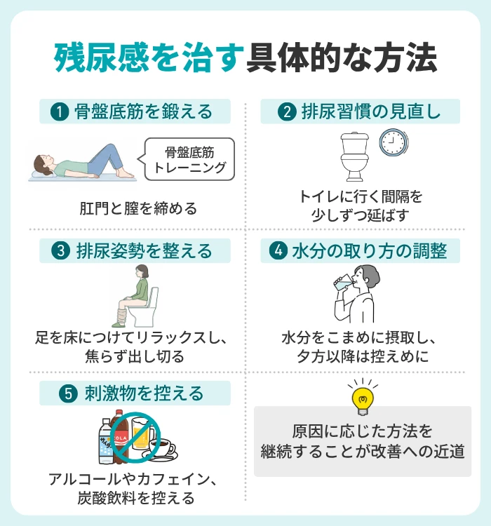 残尿感を治す具体的な方法
