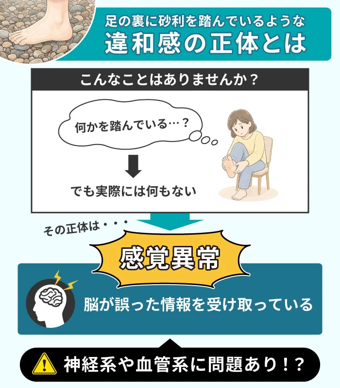 足の裏に砂利を踏んでいるような違和感の正体